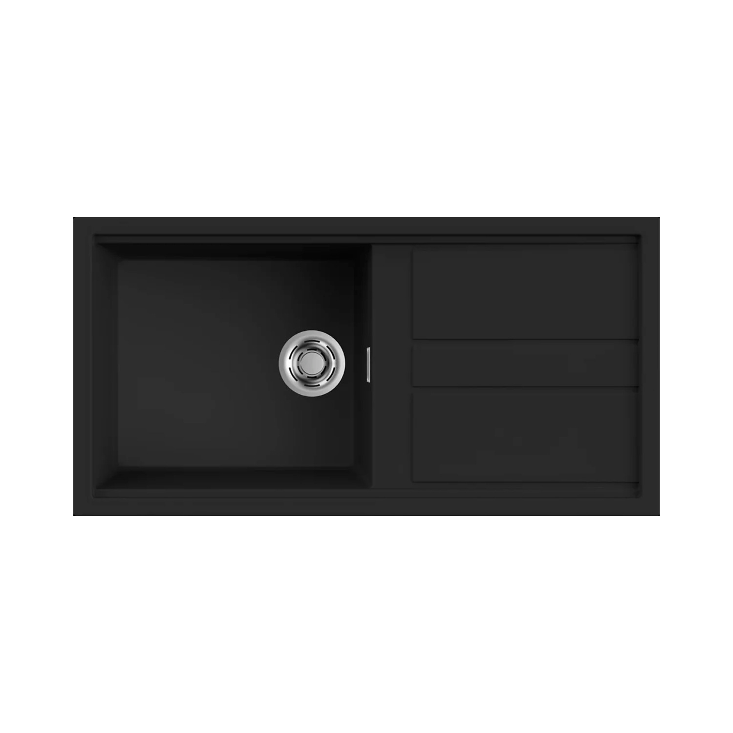 Νεροχύτης κουζίνας BEST 480 Black 86 ELLECI 100x51cm