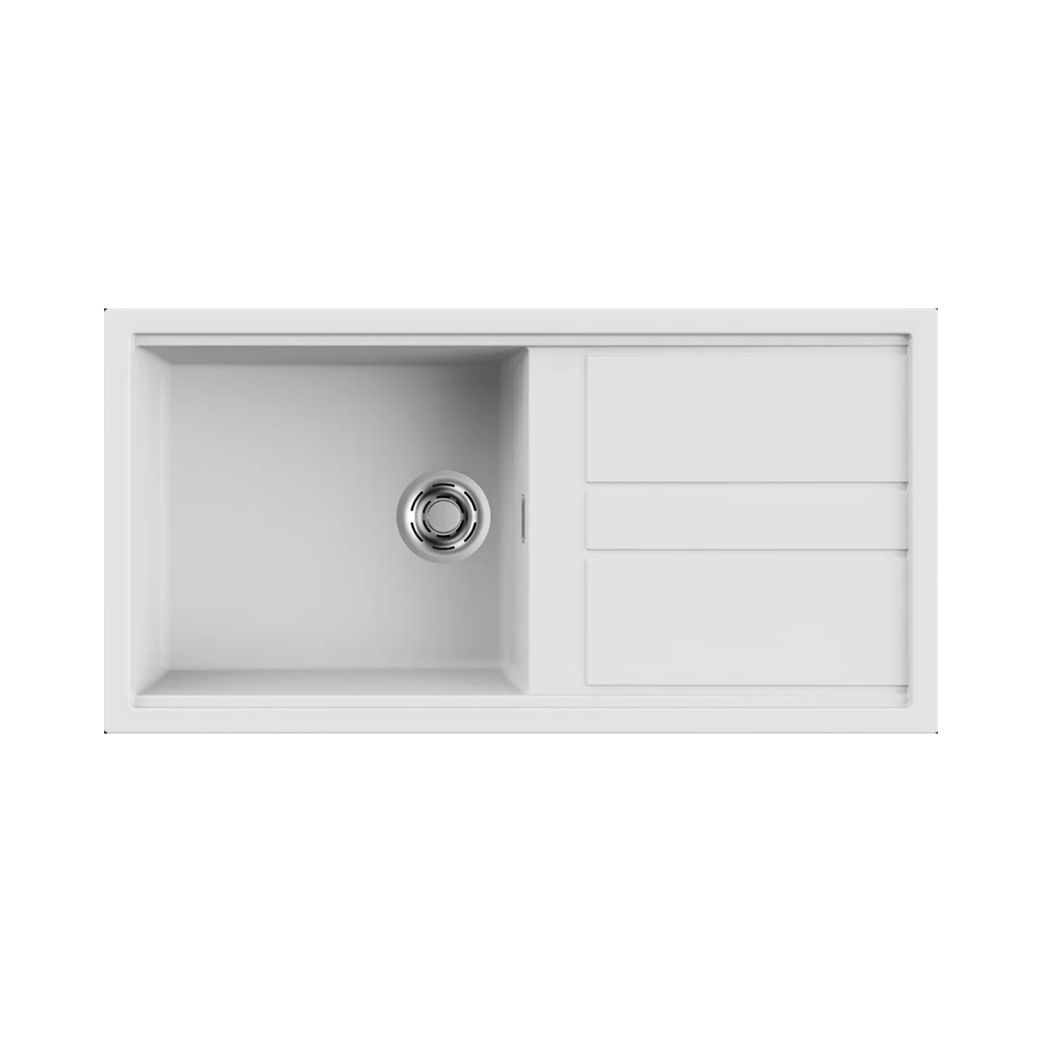 Νεροχύτης κουζίνας BEST 480 White 96 ELLECI 100x51cm