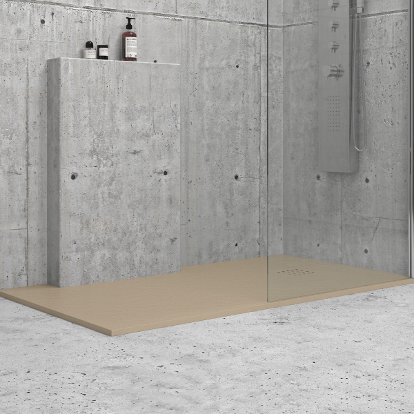 Ντουζιέρα ορθογώνια υψηλής αντοχής CLASSIC Beige KARAG 100x70cm