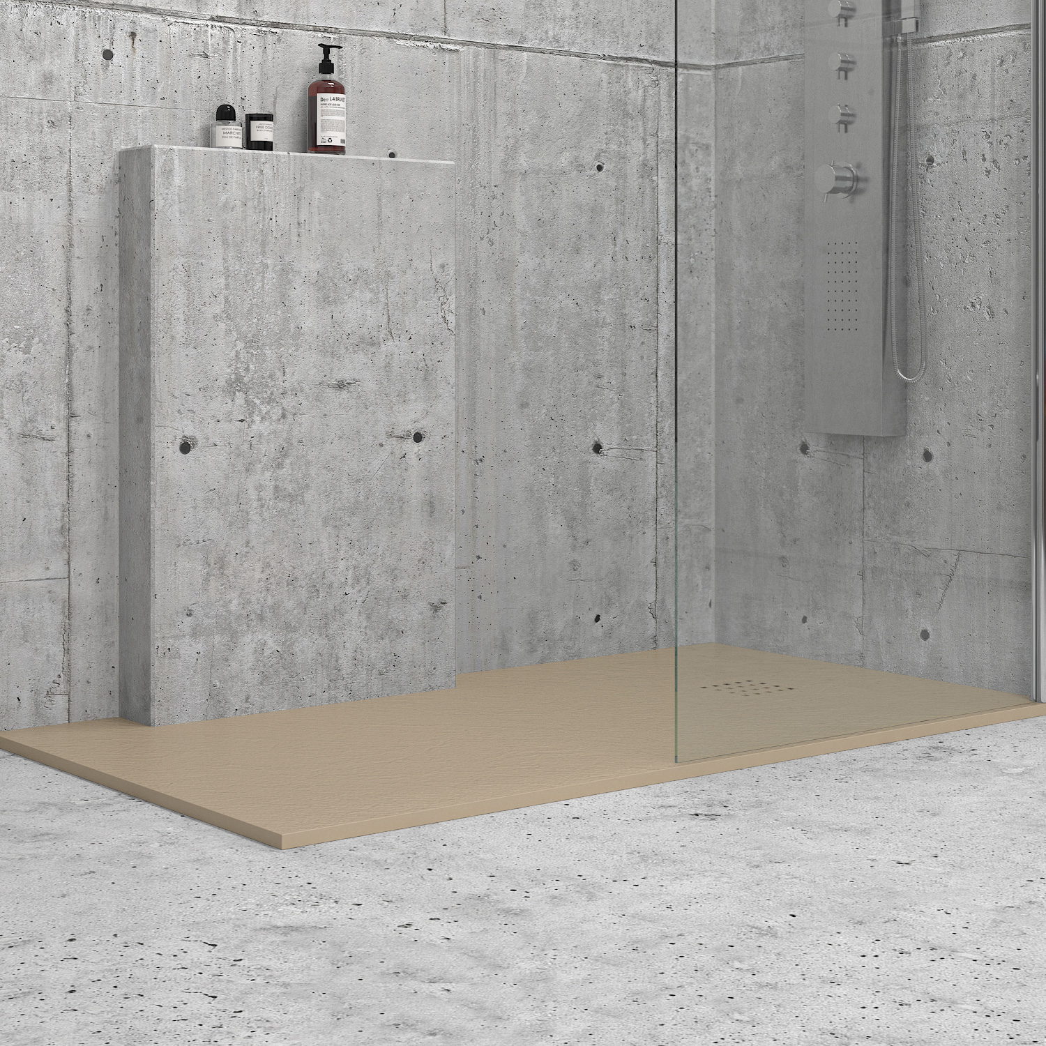 Ντουζιέρα ορθογώνια υψηλής αντοχής CLASSIC Beige KARAG