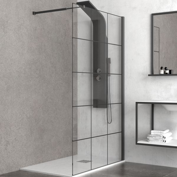 Σταθερό κρύσταλλο frame FREE Black KARAG 70x200cm