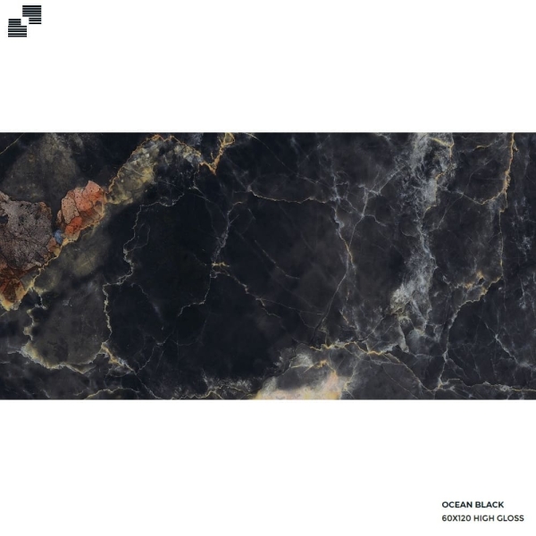 Πλακάκι γρανίτη OCEAN BLACK High Gloss 60x120cm