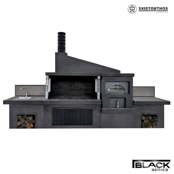 Σετ μπάρμπεκιου χτιστό BC 450 Black series Sxistolithos