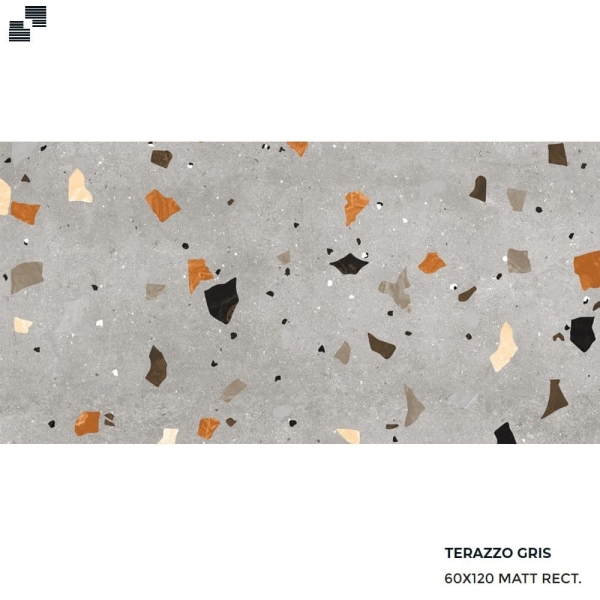 Πλακάκι γρανίτη TERRAZZO GRIS Matt 60x120cm