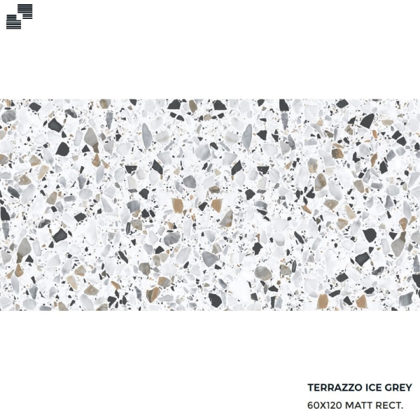 Πλακάκι γρανίτη TERRAZZO ICE GREY Matt 60x120cm