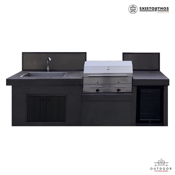 Κουζίνα εξωτερικού χώρου κτιστή Premium AK 352 Sxistolithos